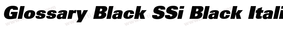 Glossary Black SSi Black Italic字体转换
